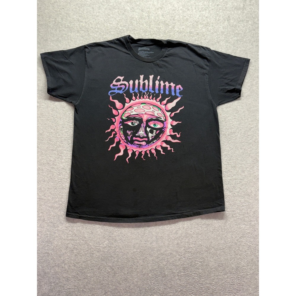 Sublime 40oz to Freedom Sun Graphic T-Shirt Black XL Short Sleeve Band Tee